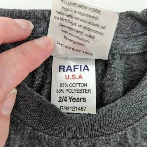 I Love NY T-Shirts for 2-4 Years Short Sleeve Shirt Gray - Picture 4 of 4